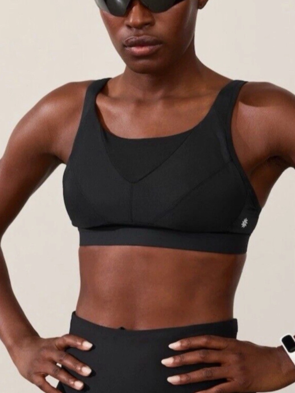 Athleta Invincible Black Sports Bra 36D, NWOT
